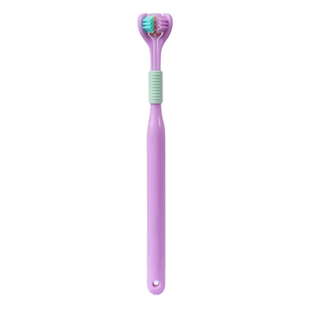 Household 3-Sided Toothbrush with Soft Bristles Comfortable Easy to Use Deep Cleaning Toothbrush for Adults Kids Boys Girls
