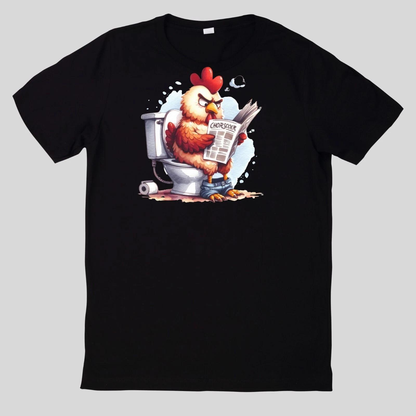T-Shirt Lustige Tiere auf der Toilette Lustig Cartoon M