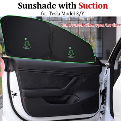 Pare-soleil pour vitres latérales Tesla Model 3 2024 Highland, pare-soleil à aspiration pour pare-brise avant et arrière, pare-soleil de confidentialité pour modèle Y 2023