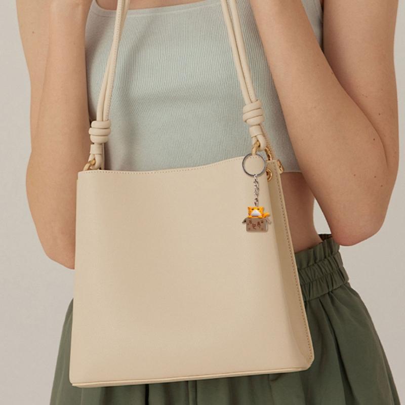 Happy Cats Keychain Small Key Holder Lovely Stylish Pendant for Versatile Daily Accessories Backpack and Gifts  Ornament