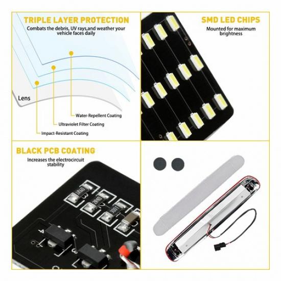 For Chevy 2007-13 Silverado GMC Sierra Red LED 3RD Third Brake Light Cargo Lamp