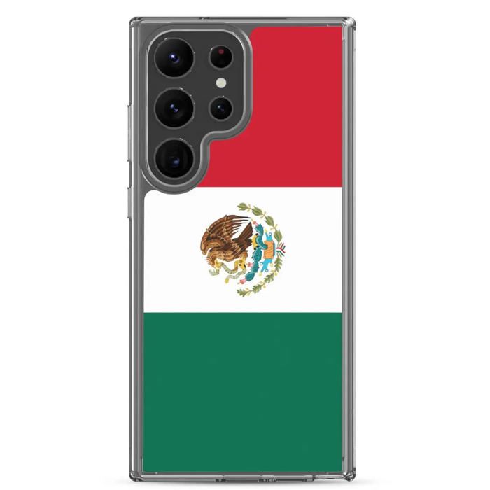 Coque Téléphone - Samsung - Galaxy S24 Ultra - Drapeau Mexique - Souple - Multicolore