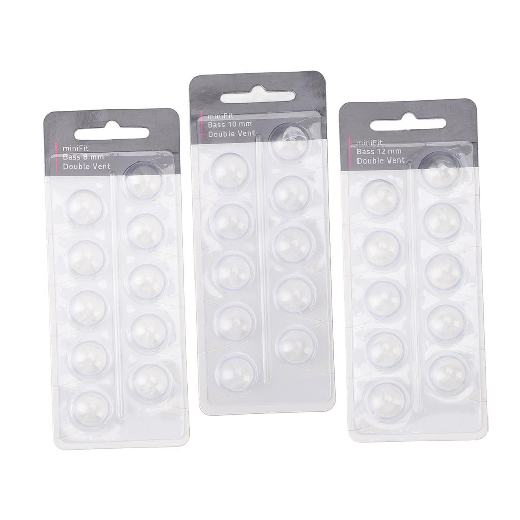 10pcs Double Vent Bass Dome Accessory Single Layer Double Vent Silicone Replacement Domes for MiniFi