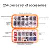 254 Teile/Set Angelzubehör-Set 24 Einzelne Fächer Wasserdicht Leicht zu Tragen Stark