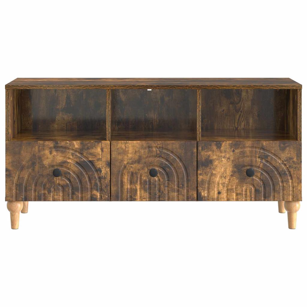 TV Stand Smoked Oak 102 x 34.5 x 50 cm Particleboard