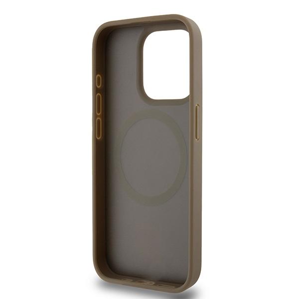 Dkny Dkhmp14Lpshrpsw Iphone 14 Pro6.1 Brązowy/Brown Hardcase Leather Pattern Metal Logo Magsafe