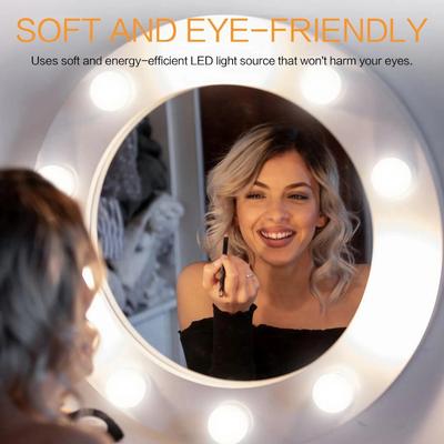 Multi-functional USB Touch LED Cosmetic Mirror Light with Suction Cup Suitable for Dressers, Bathrooms, Closets, Etc