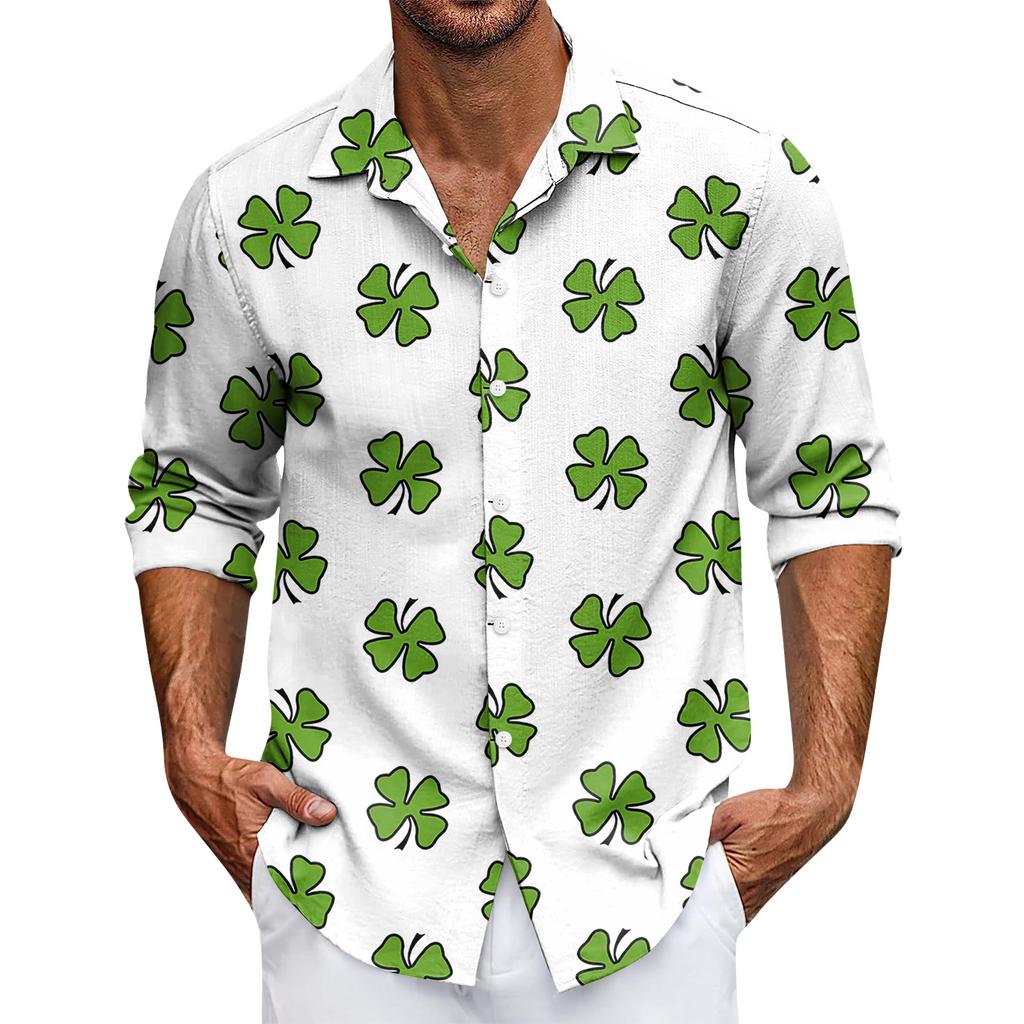 Pánská ležérní košile s dlouhým rukávem na knoflíky