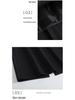 Slimming Draped Black Midi Skirt - Spring/Summer 2026 Collection, Elastic Waist, Casual Fit