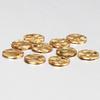 10pcs Gold Color Stainless Steel 8-12mm Round Hammered Charms Earrings Pendant for DIY Earring Jewelry Making Findings Supplies
