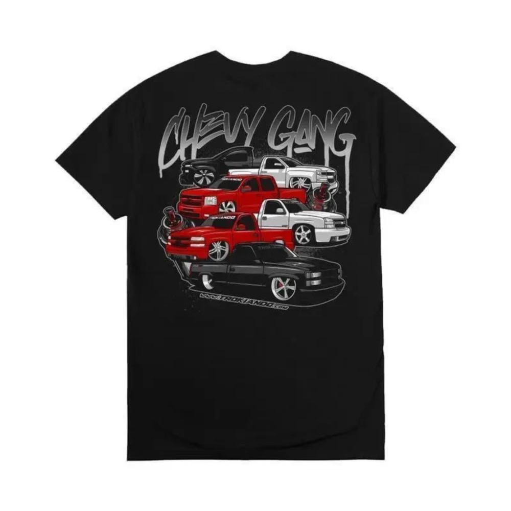 Chevy Gang Truck Shirt, Old School Chevy Silverado Graphic Tee for Men Unisex T-Shirt S