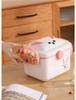 Double-Layer Cartoon Storage Box - Handheld Portable Organizer with Large Capacity