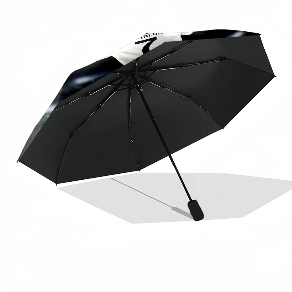 Cristiano Ronaldo Celebration Compact Travel Automatic Umbrella with 8-Rib Sturdy Construction All-Season Use Elegant Umbrella