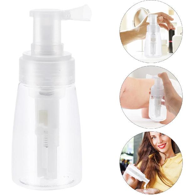 Barber Powder Spray Bottle - 180ml Refillable Talcum Powder and Hair Fiber Applicator for Salon, Home and Travel - Empty Cosmetic Powder Blower