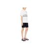 Moncler SS23 Logo Striped Print Crew Neck Short Sleeve Drop Shoulder T-Shirt Women Tops I10938C00027829HP033
