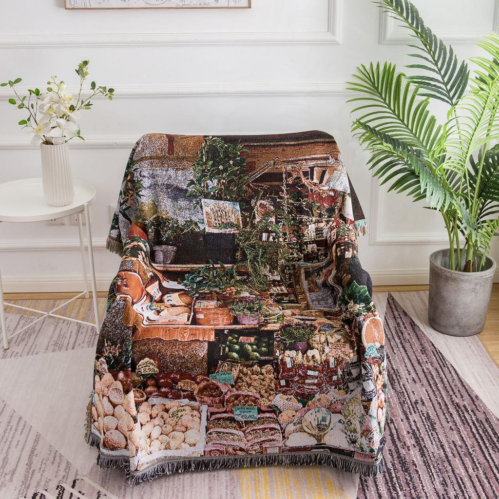 Nordic Instagram Style Artistic Casual Blanket Tapestry Art Blanket Abstract Creative Blanket Personalized Sofa Towel