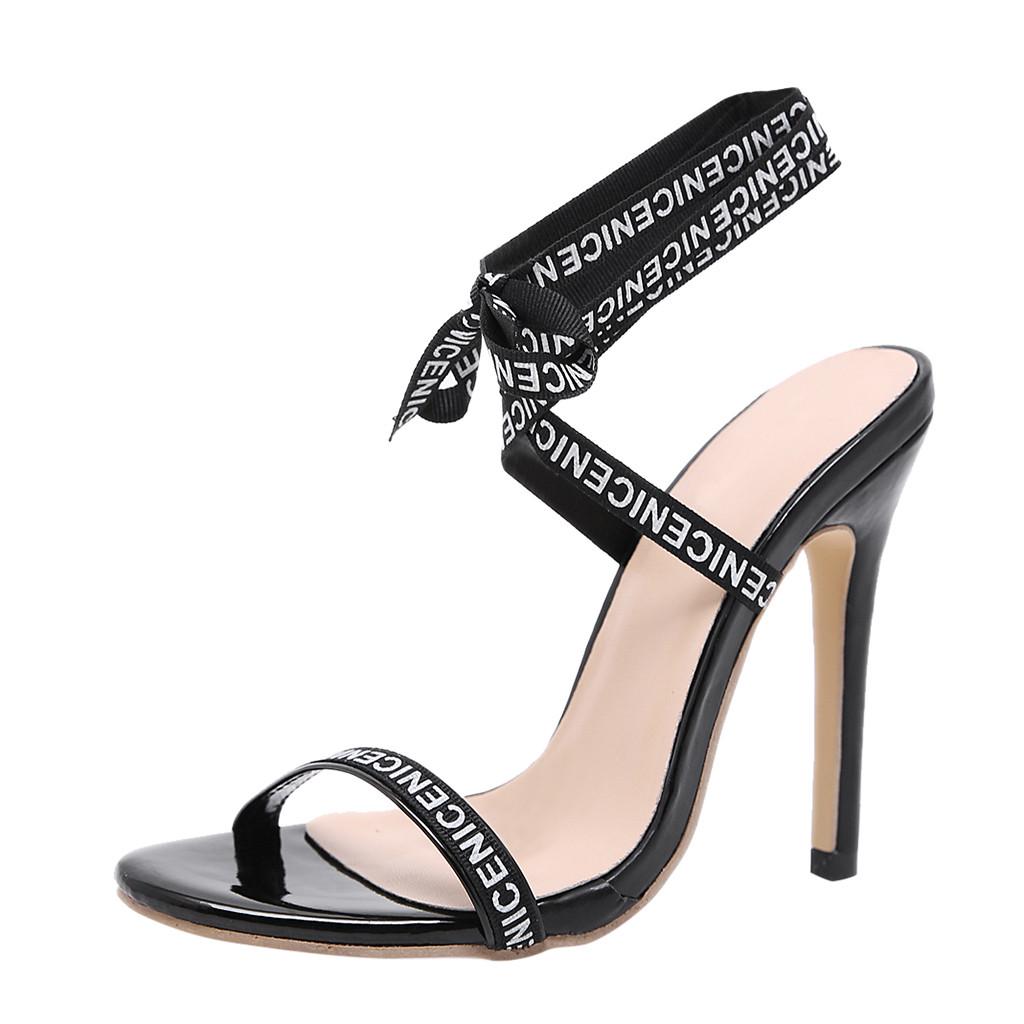 Strappy Strap Up Vintage Sandals Heels Women Roman Suede High Thick Pumps Summer Shoes,Black,40