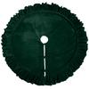 Velvet Christmas Tree Skirt with and Lace Trim for Holiday Home Decor, 122