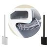 Black Silicone Toilet Brush with 360° Flexible Head & Quick-Dry Holder - Long Handle for Deep Cleaning Small Bathrooms/RV Anti