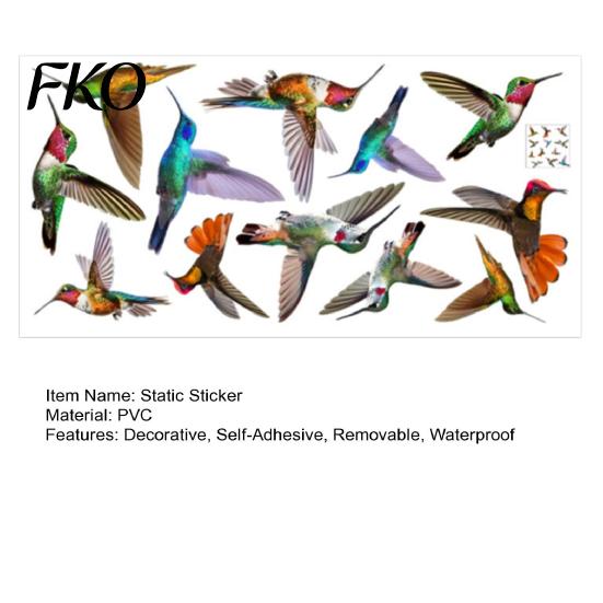 Window Bird Guard Hummingbird Clings, Protection Decals, Removable PVC Anti-Collision Static Stickers Strike Deterrent for Glass Doors And Windows,