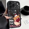 Christmas Elk Pattern Case For iPhone 17 Air 16e 16 15 14 Pro Max 13 17 Pro Max 17 Pro 17 Shockproof Soft TPU Silicone Phone Cover Funda