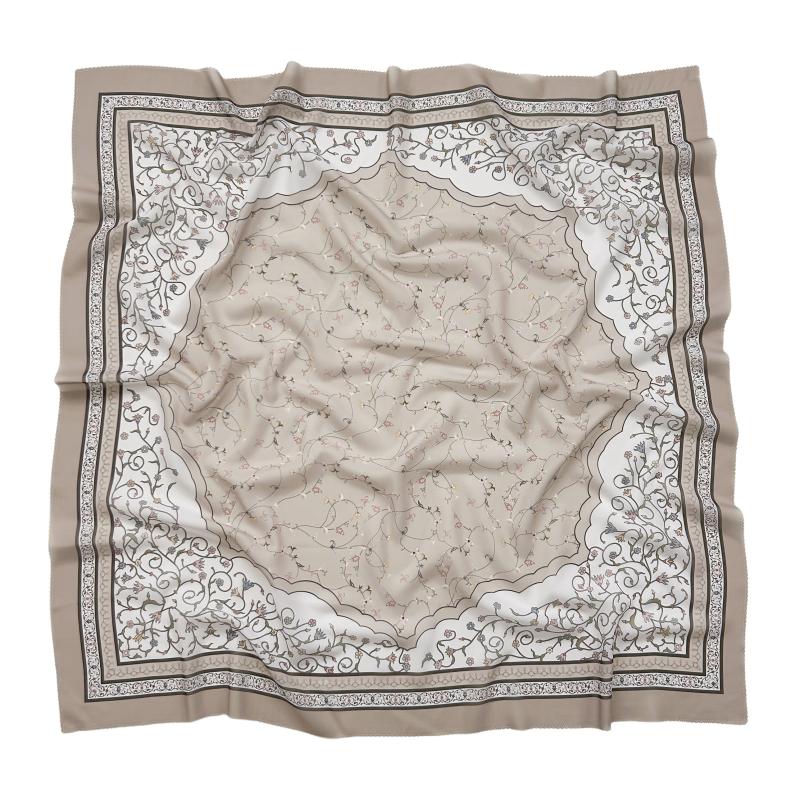 48Colors Malaysia Tudung Bawal Flower Print Hijab Laser Cut Edge Headscarf Premium Cotton Voile Soft Fashion Muslim Square Scarf