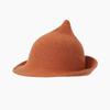 Halloween hat women's autumn and winter magic witch hat wool high quality pointed top decorative curled wizard hat