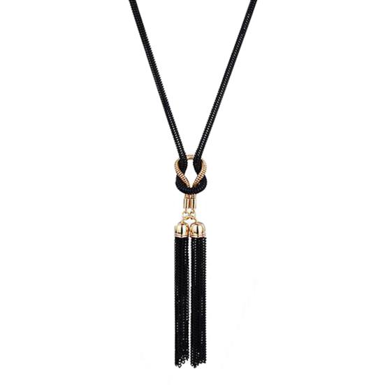 

Women Long Tassel Elegant Chain Necklace for Party