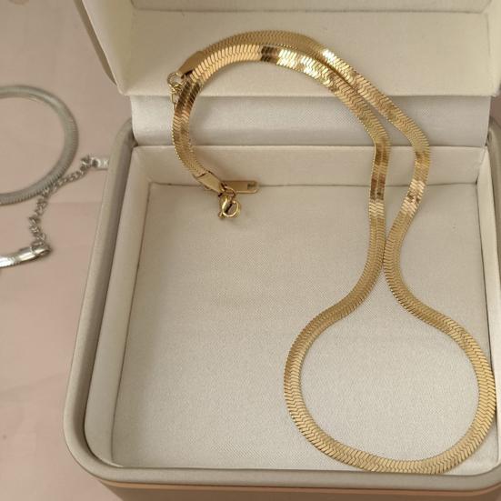 Women Necklace Snake Bone Chain No Pendant Two Color Available Women Dating Daily Wear Banquet Work Party Neck Jewelry Holiday Gift