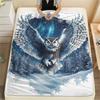 Owls  Print Flannel Blanket, High Quality Comfortable for All Seasons, Home Decor, Warmth and Comfort
