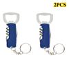 2PCS Beer Bottle Opener Keyring Keychain Stainless Steel Multifunctional Wooden Handle Corkscrew Wine Opener Bar Party Accessor 6