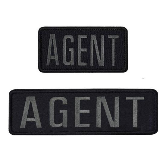 2Pcs Security Patch Durable Cloth Fabric Embroidered Letters Decor Patch for Uniform Vest Jacket Hat