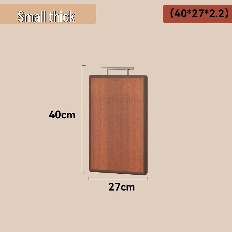 Ebony Double-Sided Antibacterial Chopping Board with Thickened Stainless Steel Stainless Steel + Double-sided
