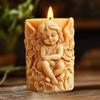 3D Flügel Engel Relief Zylinder Kerze Silikonform Ostern Engel Blume Statue Zylinder Harzform Bete für Engel Gipsformen