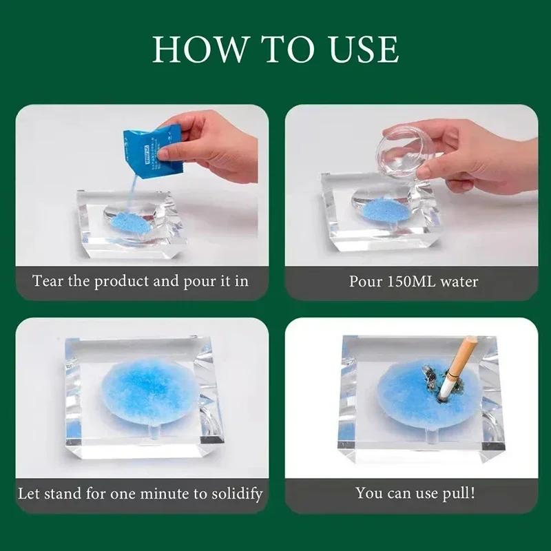 30pcs Disposable Ashtray Smoke Removal Sand Remove Smoke Smell Family Convenient Disposable Practical Ashtray-amagi