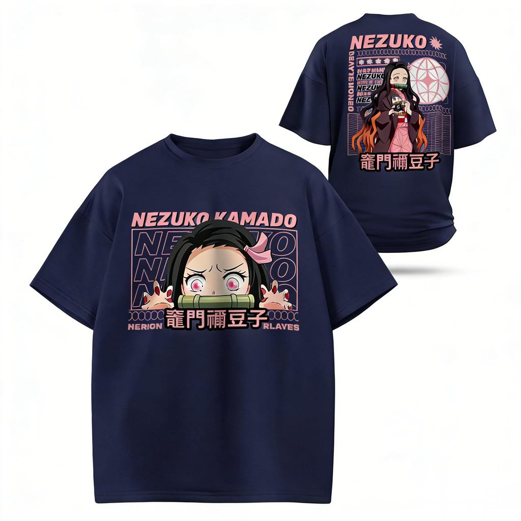 Demon Slayer Nezuko Anime T Shirt Men Women Streetwear Oversized Vintage Short Sleeve Tee 2026 Summer New Graphic Print Tops Y2k