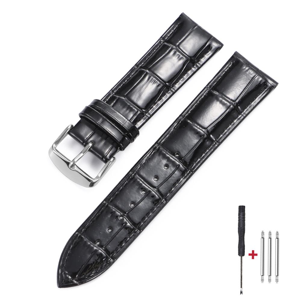 Универсальный сменный кожаный ремешок для часов Мужской и женский кожаный ремешок для часов 12 мм 14 мм 16 мм 18 мм 20 мм 21 мм 22 мм Ремешок для часов 12mm