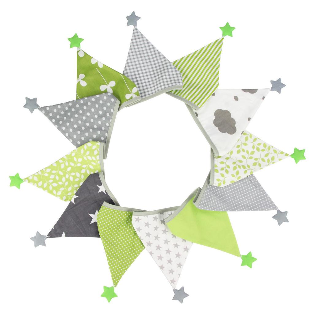 Nordic Star Cotton Triangle Flag Banner for Wedding or Kindergarten Decor