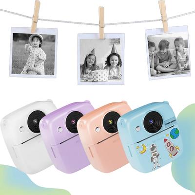 1080P Thermal Print Camera with Print Photo Paper Kids Instant Photo Printing Camera USB Charging for 3-12 Year Old Girls Boys