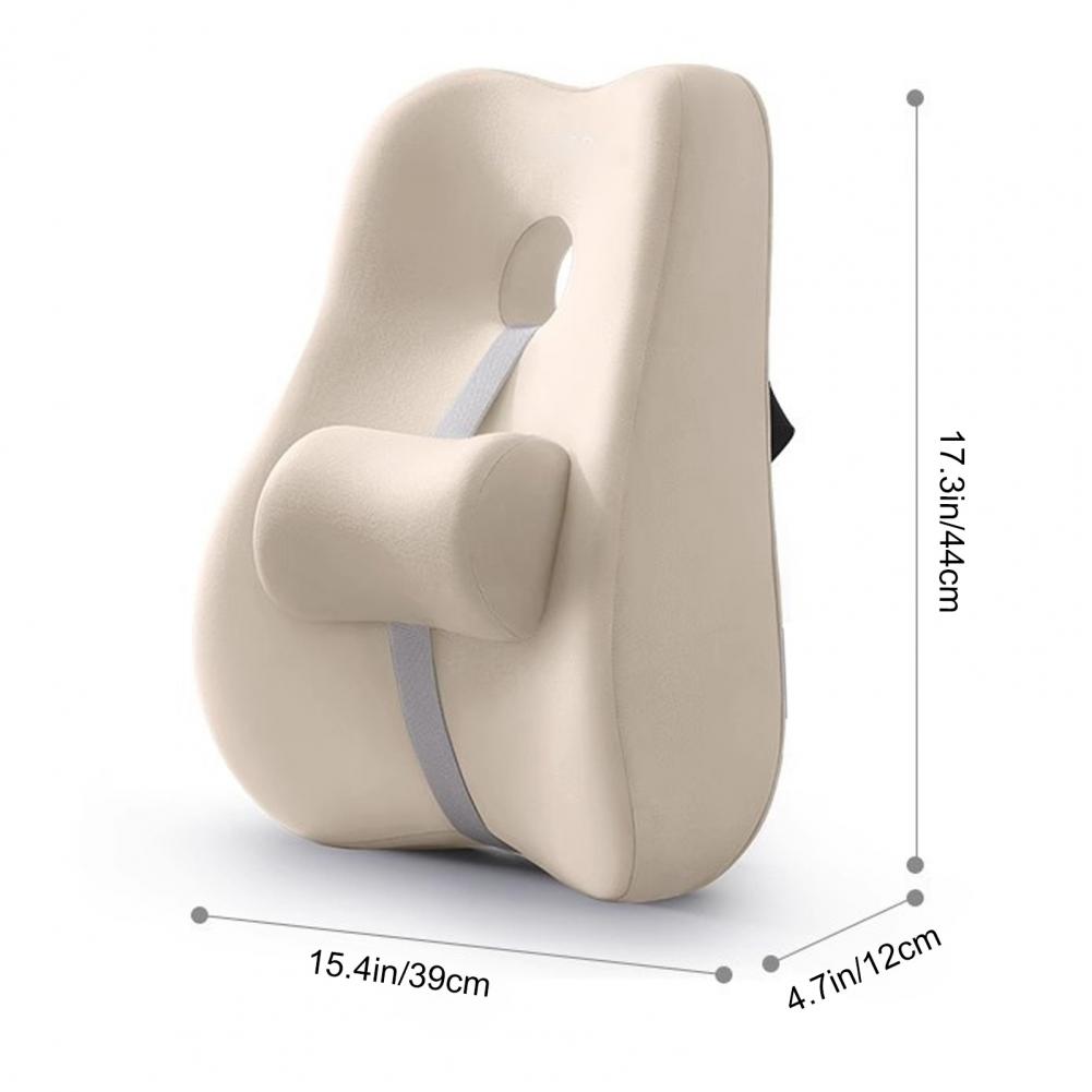 Lumbar Support Cushion Memory Foam Back Support Chair Lumbar Cushion with Adjustable Slider for Office Chair Computer Desk Chair