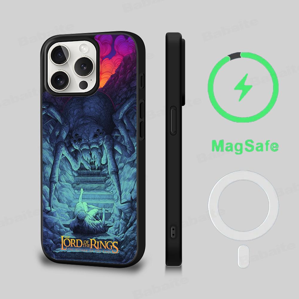 

L-Lord-Of The-Rings Phone Case Magnetic Case For IPhone 16 14 13 12 11 15 Pro Max Plus For Magsafe Wireless Charge Cover iPhone 16 plus