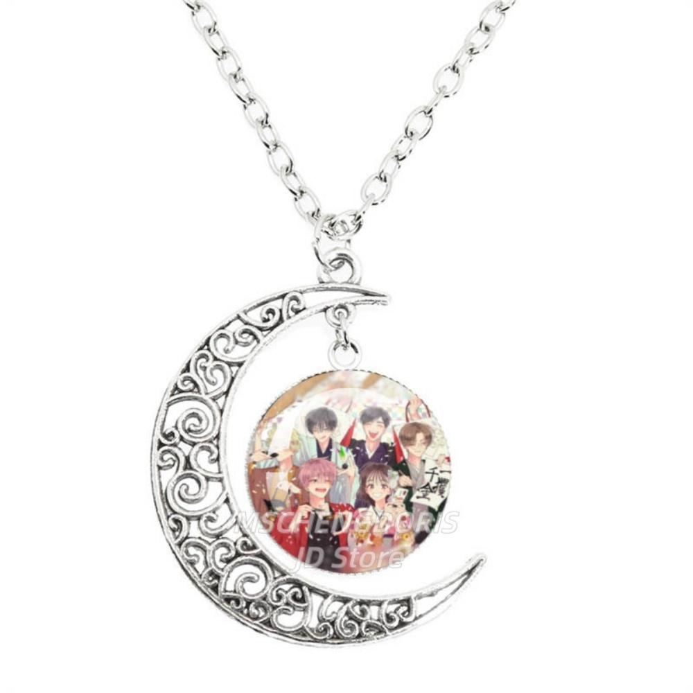 Tamon-kun Ima Docchi!?Fukuhara Tamon Anime Necklace F/ACE The Moon Necklace Glass 20MM Necklace Jewelry Charm Fans Gift