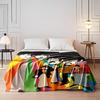 Retro Psychedelic Band Art Blanket for all seasons blanket lunch break throw gift