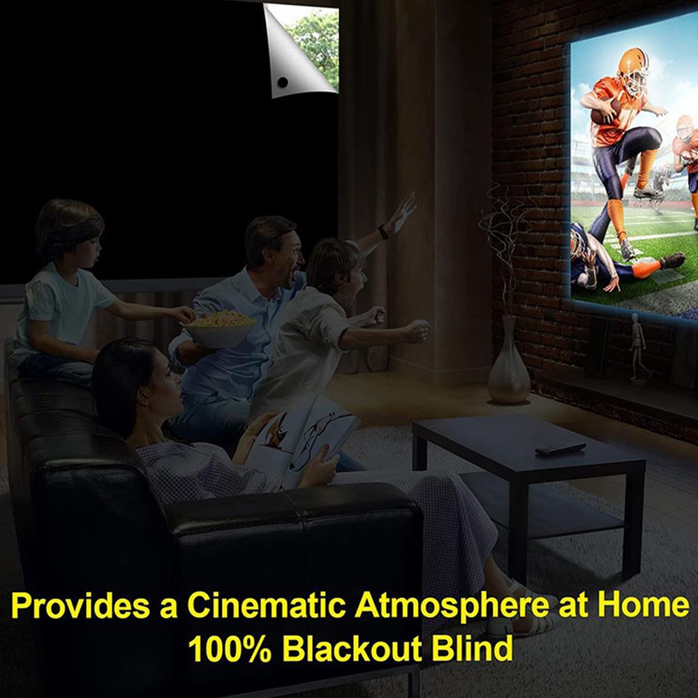 Portable Blackout Blind Window Thermal Insulated Kitchen Curtains Stick On DIY