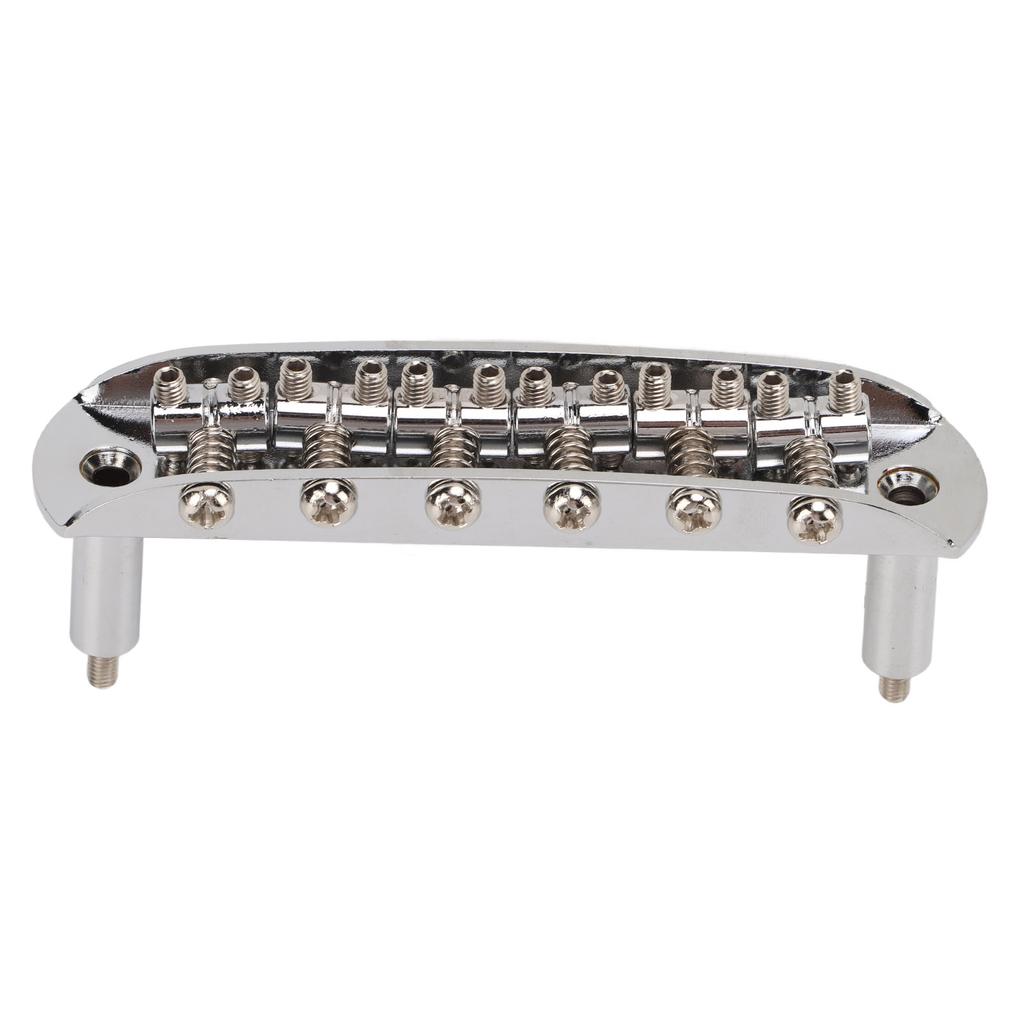 Electric Guitar Bridge 6 String Tailpiece Metal Instrument Accessory for JazzmasterSilver
