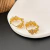 Niche Design Earrings, Ear Buckles, Women'S Personality Diamond-Encrusted Short Earrings, Hollow Zircon Earrings, Spot.