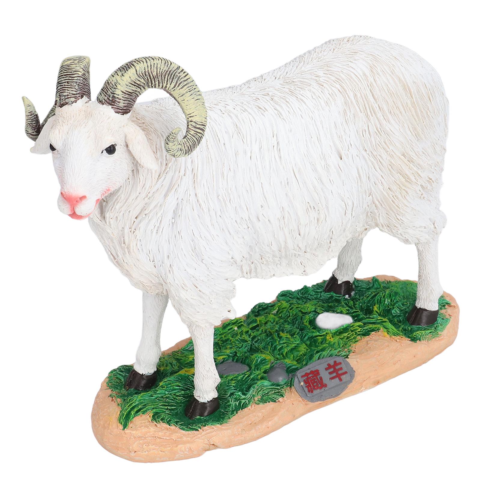 Konnwei Sheep Statue Cute Vivid Rustic Waterproof Resin Sheep Figurine For Home Yard Garden Office Decoration