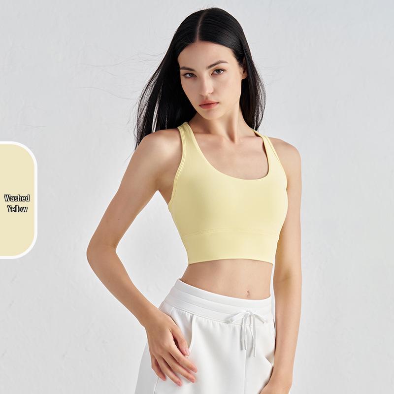 

Спортивный бюстгальтер с высокой поддержкой, с подкладкой, с лямками-борцовкой для йоги и фитнеса S