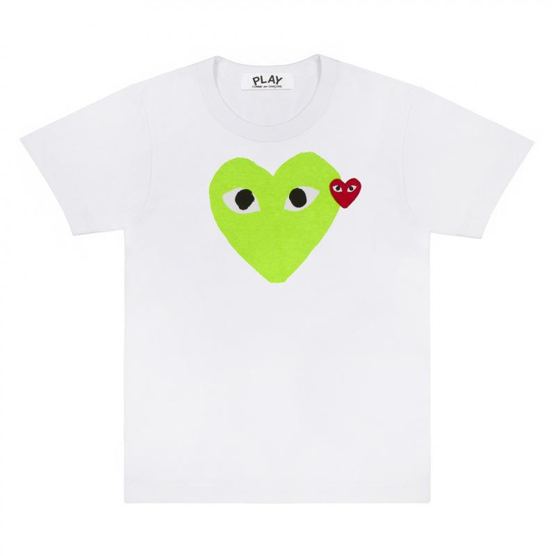 Popolare nuova versione giapponese di T-shirt per coppie Kawaku amore uomini e donne con la stessa stampa a maniche corte CDG gioca Baoling