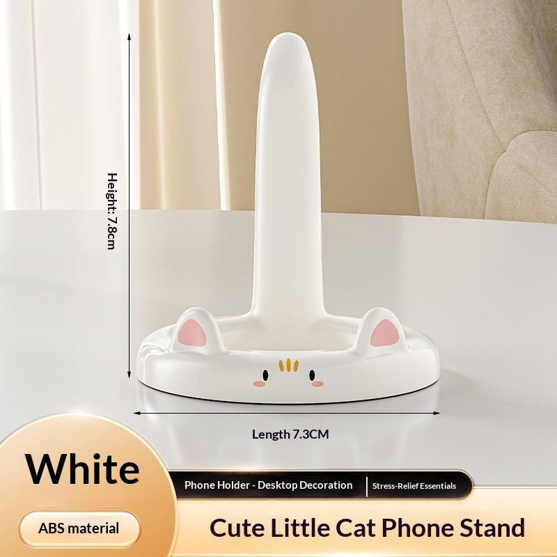 Cartoon Cat Mobile Phone Holder, Desktop Multi-function Adjustable Angle Mobile Phone Holder, Portable, Universal for Lazy People Chasing Dramas